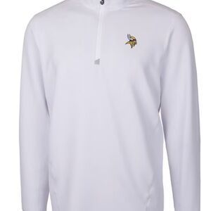 Minn Vikings Cutter & Buck White Quarter-Zip medium